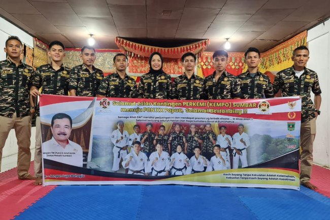 Dilepas Ketum Perkemi Sumbar, Atlit Shorinji Kempo  Berangkat ke PON XX Papua