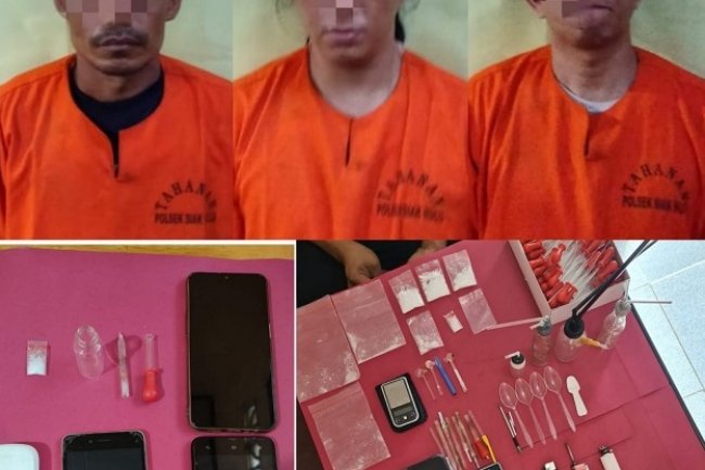 Grebek Toko Bangunan, Polisi Ringkus Seorang Bandar dan 2 Pengedar Shabu