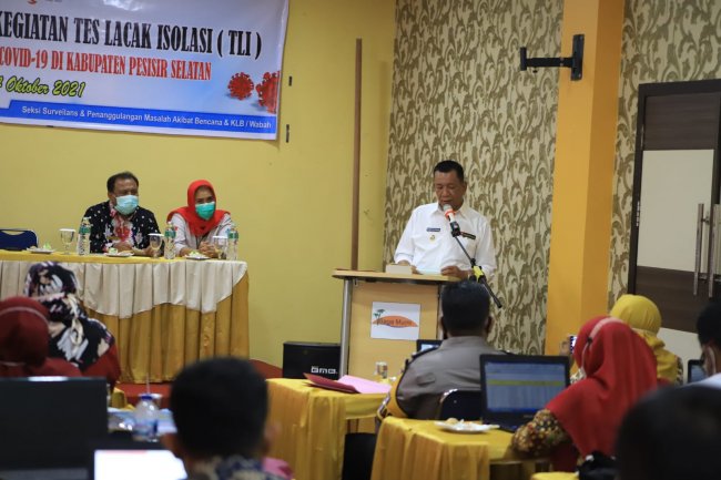 Pemkab Pessel Gelar Monev Pelaksana Tes Lacak Isolasi Pencegahan dan Pengendalian Covid-19
