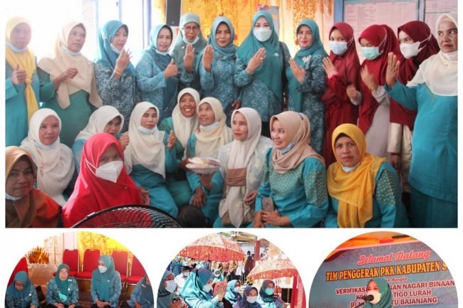 Lakukan Verifikasi Lapangan, TP-PKK Kabupaten Solok Bina PKK Nagari Batu Bajanjang, Tigo Lurah
