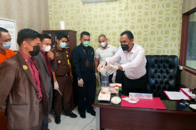 Resnarkoba Polres Kampar Musnahkan Barang Bukti Shabu Seberat 37,9 Gram  