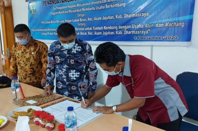 Tim PKM Unand  Sepakati  Bantu Usaha Berkembang Produk Pangan Tradisional Khas Nagari Lubuk Besar