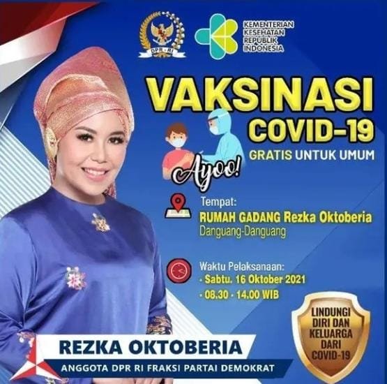 Gencarkan Sosialisasi Vaksin, Anggota DPR-RI Rezka Oktoberia Kembali Gelar Kegiatan Vaksinasi