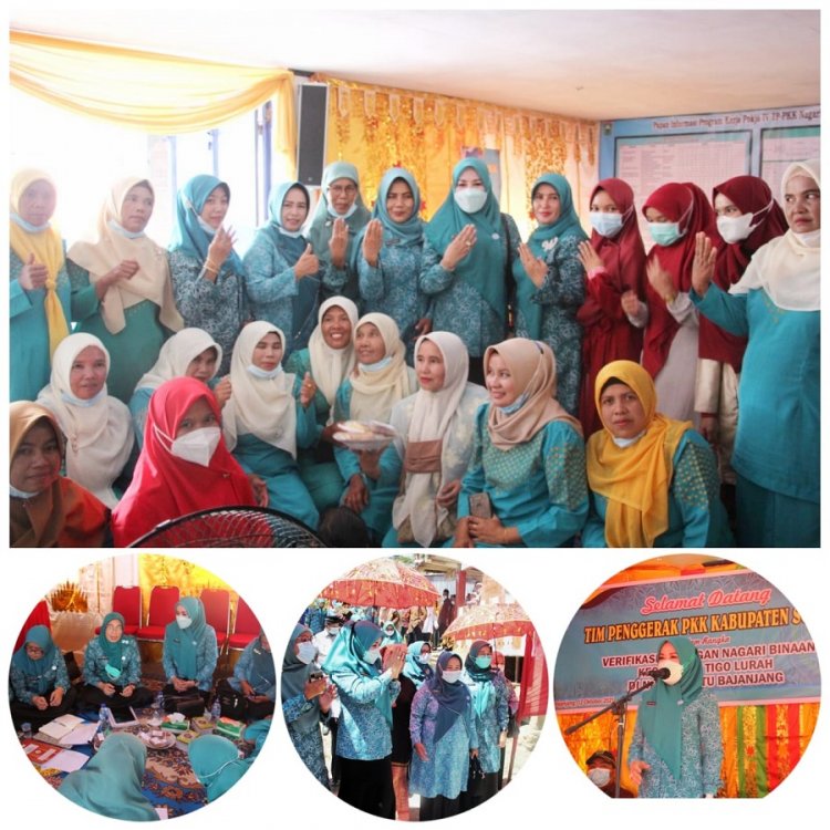 Lakukan Verifikasi Lapangan, TP-PKK Kabupaten Solok Bina PKK Nagari Batu Bajanjang, Tigo Lurah