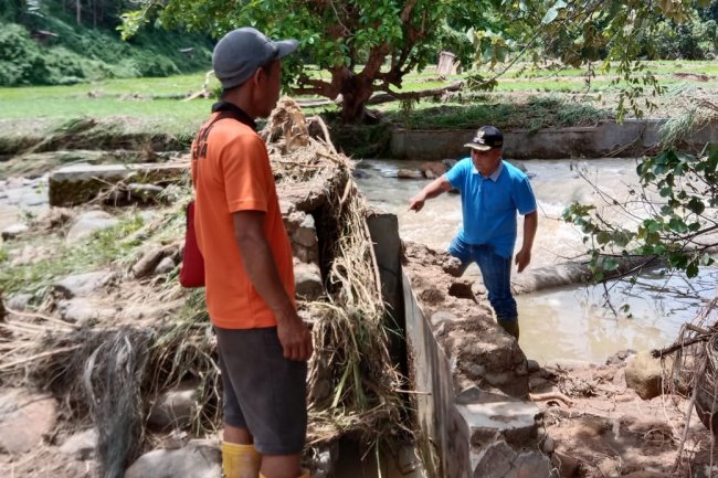  Puluhan Hektar Sawah dan Irigasi Rusak Dihantam Banjir, Warga Buluah Kasok Sijunjung Menanti Perbaikan