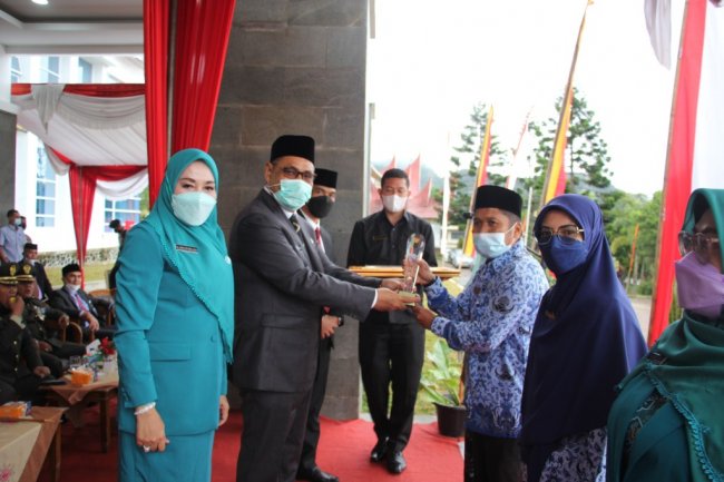 Penyerahan Penghargaan Top Inovasi Pelayanan Publik, Warnai  Upacara Peringatan Hari Pahlawan di Kab Solok