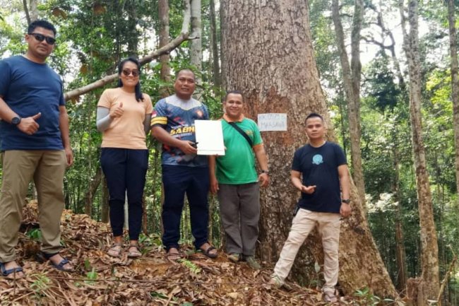 Jaga Kelestarian Hutan Lewat Program Adopsi Pohon, Kapolres Kampar Apresiasi Desa Kebun Tinggi