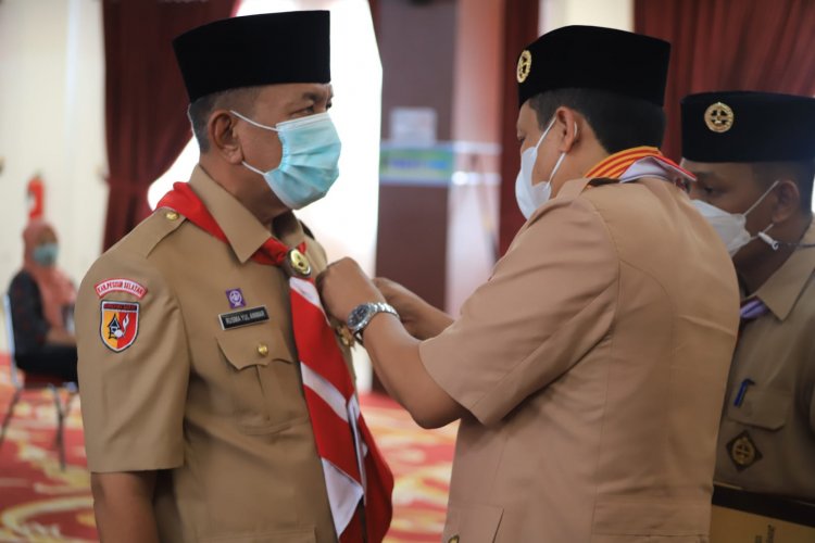 Bupati Rusma Yul Anwar Dikukuhkan Jadi Ketua Mabicab, Wabup Rudi  Sebagai Ketua Kwarcab Pramuka Pessel