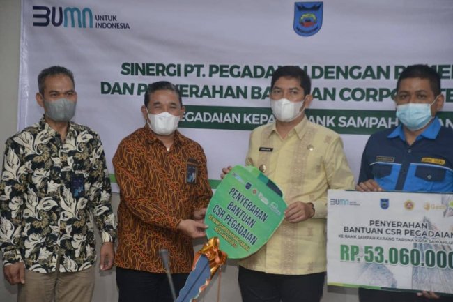 Bank Sampah Karang Taruna Sawahlunto Terima CSR  PT. Pegadaian Senilai Rp 53 Juta
