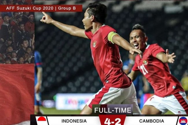 Laga Perdana Group B Piala AFF:  Timnas Indonesia Gulung Kamboja 4-2