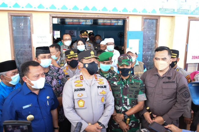 Tertinggi di Riau, Capaian Vaksinasi Kabupaten Kampar Diapresiasi Kapolda Riau  