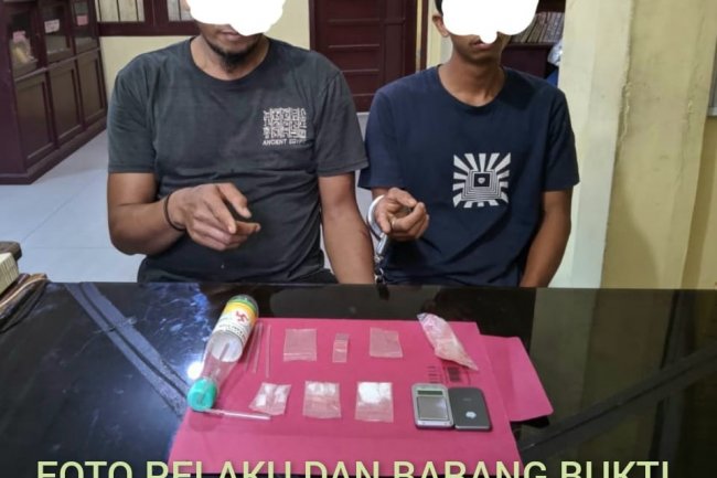 Dua Tersangka Pengedar Shabu Ditangkap Polsek Tambang