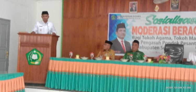 Dibuka Wabup Solok, Puluhan Ulama dan Tokoh Agama Ikuti Sosialisasi  Moderasi Beragama