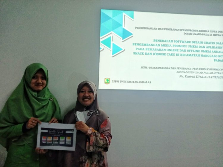 Tim PKM Unand Fasilitasi Media Promosi Gunakan Software Media Grafis bagi Produk UMKM