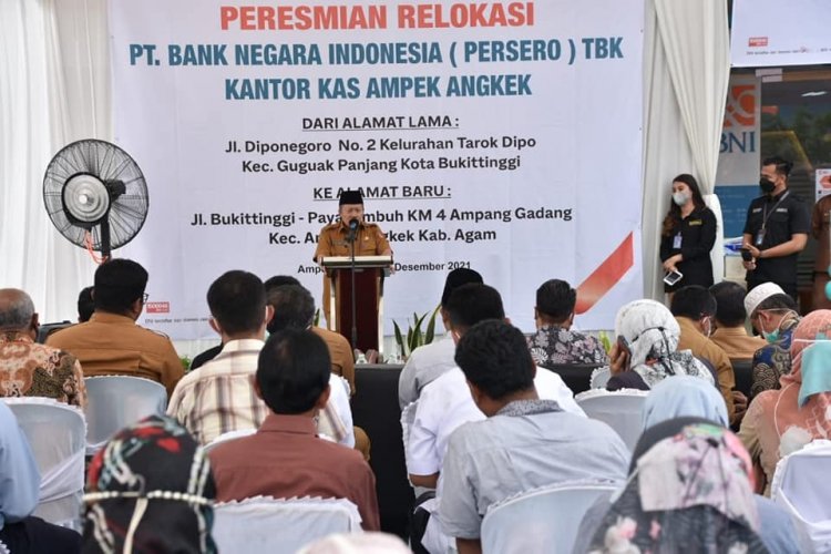 Bupati Agam Resmikan Relokasi Kantor Kas BNI ke Ampek Angkek