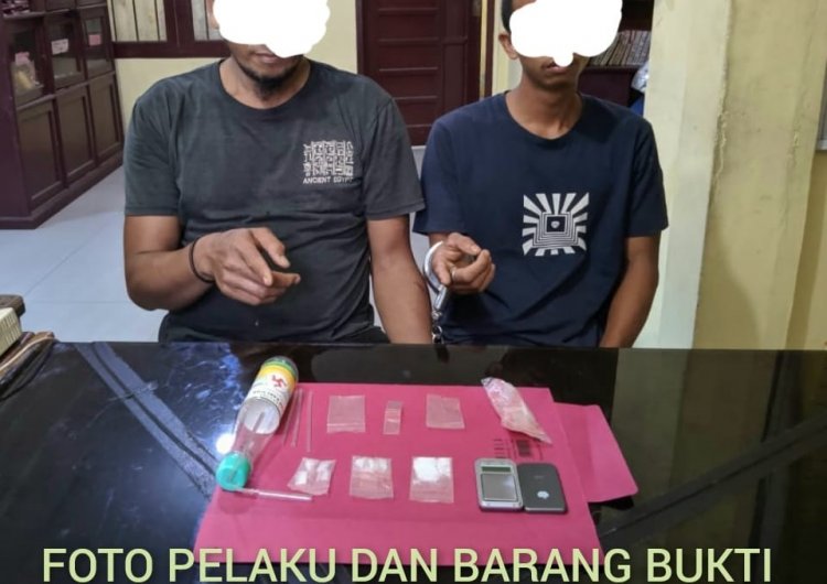 Dua Tersangka Pengedar Shabu Ditangkap Polsek Tambang
