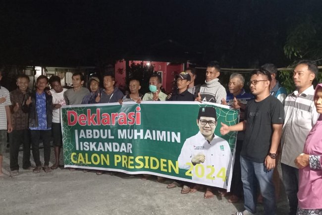Warga Jorong Duo Tanjuang Baringin Lubuk Sikaping Deklarasikan Muhaimin Iskandar Capres 2024