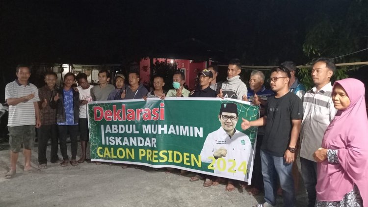 Warga Jorong Duo Tanjuang Baringin Lubuk Sikaping Deklarasikan Muhaimin Iskandar Capres 2024