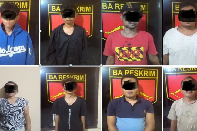 Delapan Tersangka Pelaku Narkoba Ditangkap Satresnarkoba Polres Solok, Seorang Diantaranya IRT