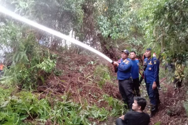 Kebakaran Lahan Perkebunan Masyarakat Terjadi Pada Dua Kecamatan  Di Kabupaten Kampar