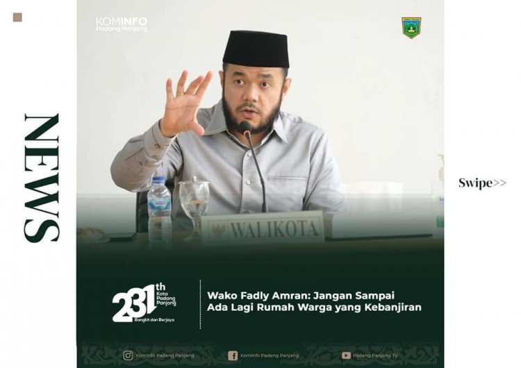 Pemko Padang Panjang Antisipasi Titik Banjir 