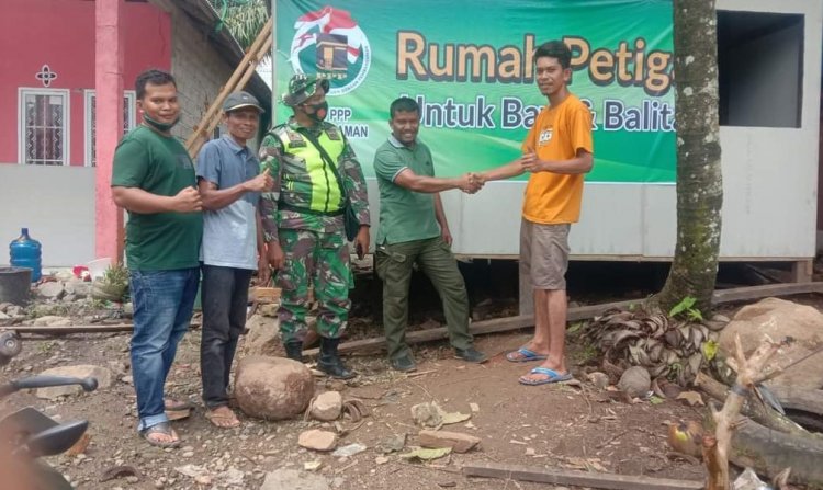 Peduli Korban Gempa, PPP Pasaman Bangun Huntara Untuk Balita di Malampah