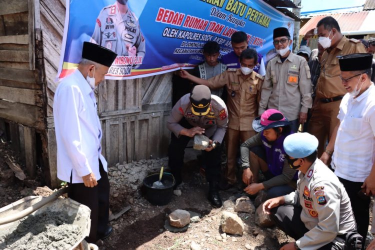 Aksi Sosial Polres Solok, Bersama Baznas Bangun Rumah Warga Kotobaru