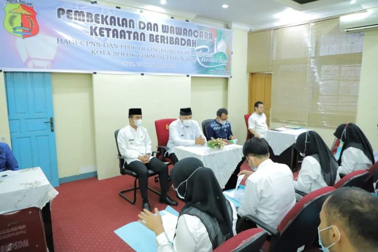CPNS dan PPPK Formasi 2021 Pemko Solok Ikuti Pembekalan dan Wawancara Ketaatan Beribadah 