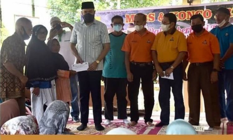 Salurkan Bantuan Paket Lebaran, Wako Fadly Amran Apresiasi MP3S dan Konco Arek