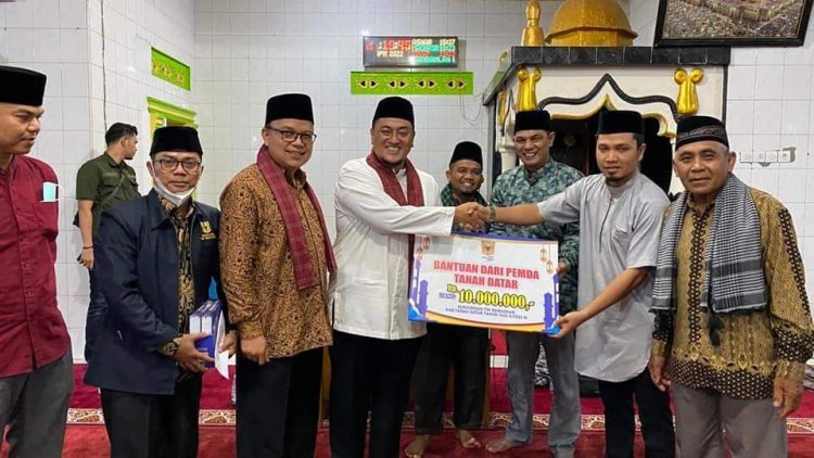 Wabup Richi Aprian Sosialisasikan Progul Tanah Datar di Masjid Nurul Huda Nagari Lubuak Jantan