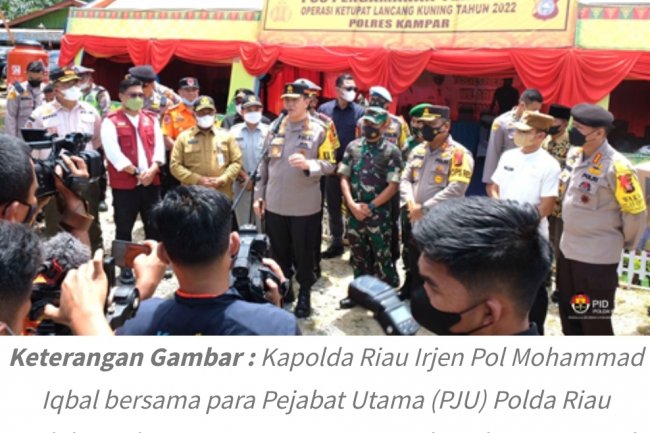 Kapolda Riau Tinjau Pos Perbatasan Riau - Sumbar