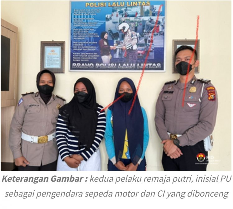 Bikin  Konten berbahaya , Dua Remaja Putri Diamankan Satlantas Polresta Pekanbaru