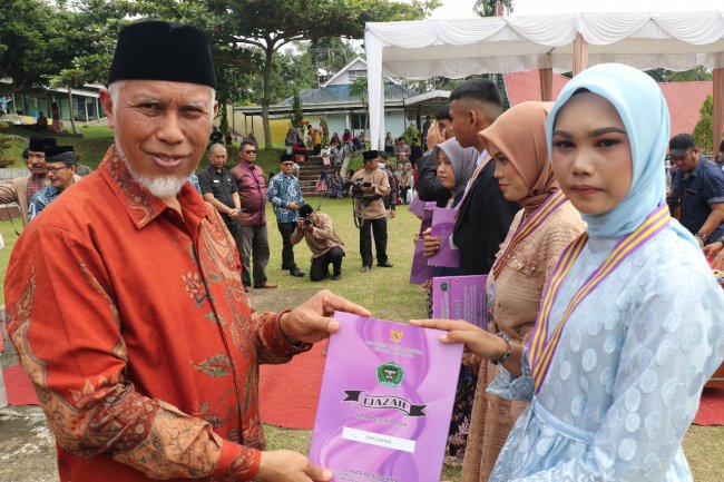 Di Tantang Gubernur Sumbar Lulusan SMK PP Padang Mangateh Dapat Ciptakan Lapangan Kerja