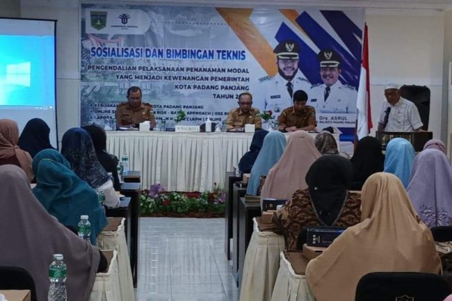 Pemko Padang Panjang Selenggarakan  Sosialisasi Perizinan Berusaha OSS RBA
