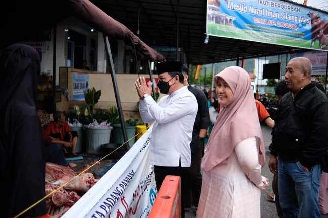 Wawako Asrul Tinjau Penyembelihan Hewan Kurban. Berkurang Namun Animo Masyarakat Tetap Tinggi