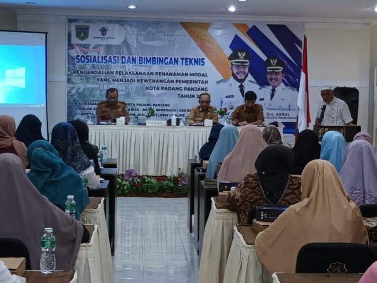Pemko Padang Panjang Selenggarakan  Sosialisasi Perizinan Berusaha OSS RBA