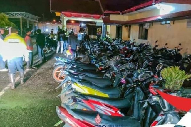 Balapan Liar, Satlantas Polres Padang Panjang Amankan 31 Sepeda Motor 