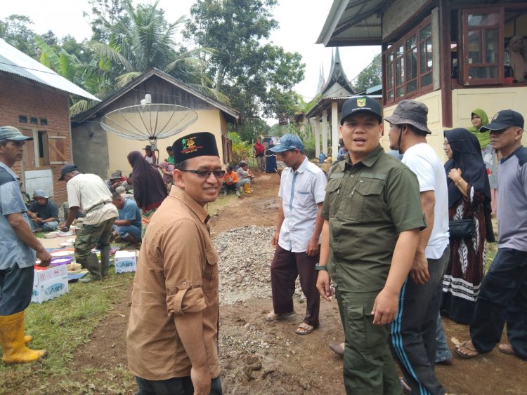 Anggota DPRD Tanah Datar, Arianto Gelar Goro Bersama Masyarakat Jorong Kawai