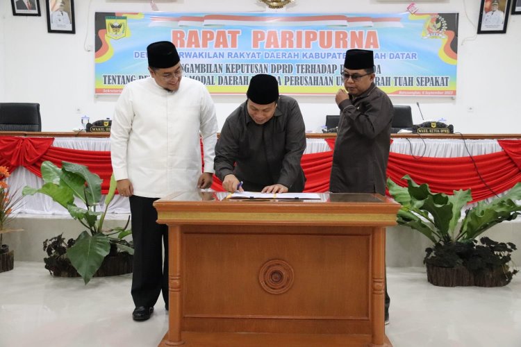 Penyertaan Modal Disetujui DPRD menjadi Perda, Segini Besaran Modal Dasar Bagi Perusda Tuah Sepakat