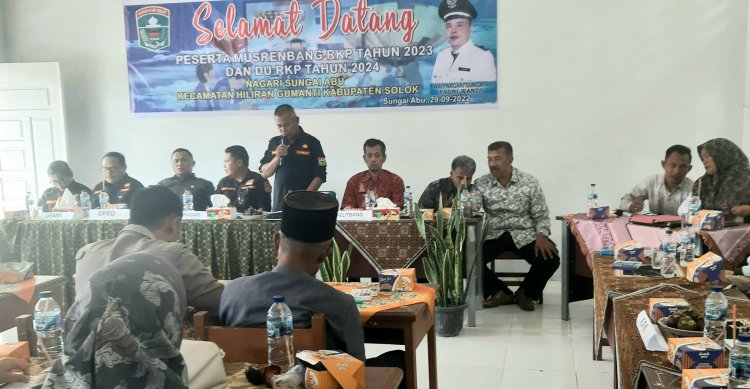 Musrembang Nagari Sungai Abu, Camat Fakhrizal : Selaraskan Dengan Visi dan Misi  Kabupaten 