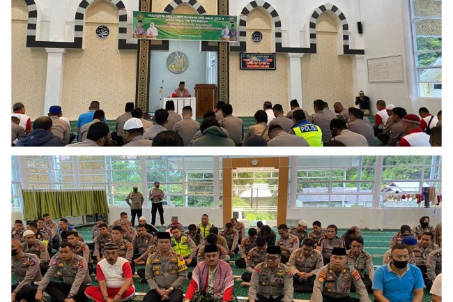 Gelar Maulid Nabi dan Munajadkan Do'a, Polres Solok Ungkapkan Belasungkawa   Atas Tragedi Stadion Kanjuruhan