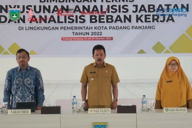 Di Padang Panjang Penyusunan Anjab dan ABK Lewat Daring