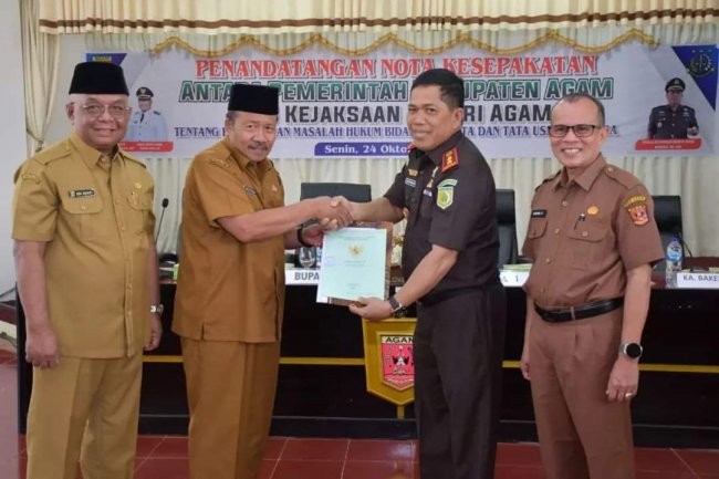 Pemkab dan Kejaksaan Negeri Agam Tandatangani MoU