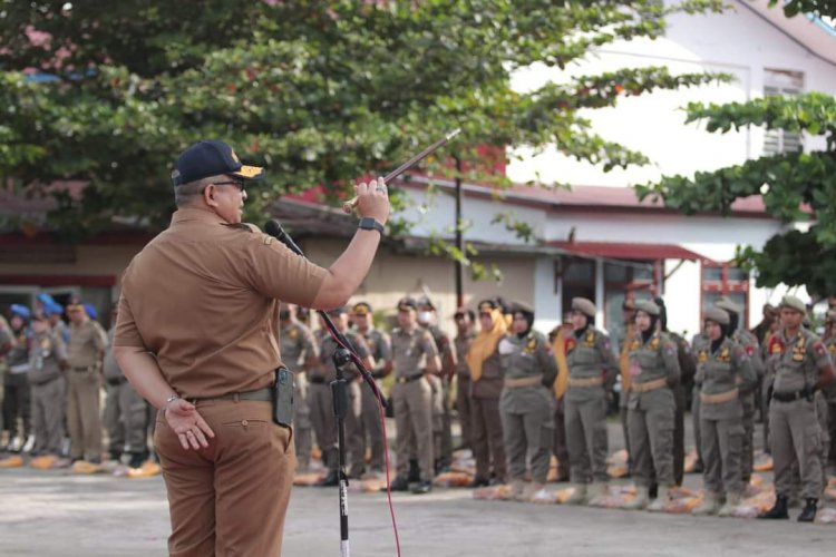 Plt. Kasatpol PP Andree Algamar Minta Personil Bekerja Dengan Humanis