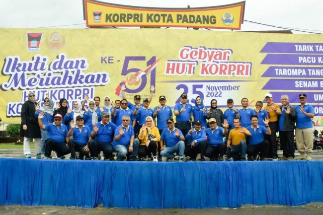 Gebyar HUT Korpri ke-51 Di Kota Padang Meriah
