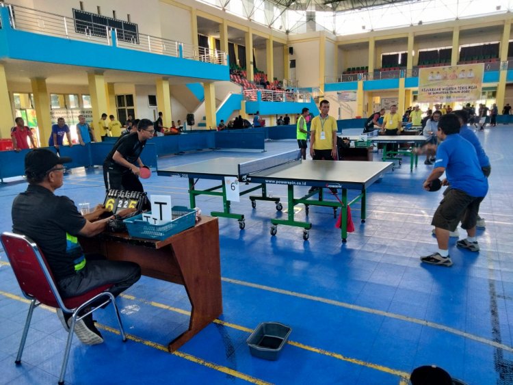 Anggota  DPRD Sumbar Gustami Hidayat Gelar Pertandingan Tenis Meja Tingkat Sumbar Di Kota Solok