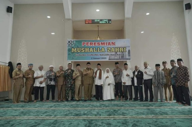 Wabup Richi Aprian Resmikan Mushalla Zahri Nagari Rao-Rao