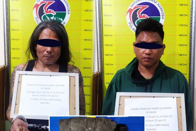 Satresnarkoba Polres Tanah Datar Amankan 2 Pelaku Narkoba Di Nagari Tabek