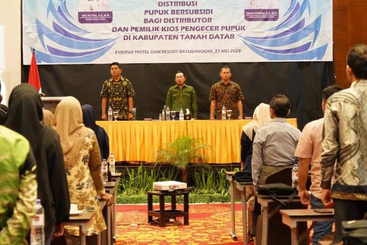 Distributor Dan Pemilik Kios Pupuk Ikuti  Sosialisasi Distribusi Pupuk Bersubsidi 
