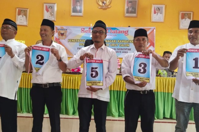 Nomor Urut Sudah Ditentukan, Ini Nomor Dua Wartawan yang Ikut Mencalon Wali Nagari Rambatan